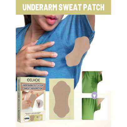 EELHOE 12pcs/24pcs/32pcs Disposable Underarm Sweat Pads, Effective, Breathable, Invisible, Absorbing, Lightweight And Sweat-Wicking, Smooth And Odorless, Easy To Use, Suitable For Men And Women In Hot Summer. Body Care Travel, Sports, Outdoor, Summer, Stickers, Outdoor Activities, Barbecue Season, Excellent Gift For Friends And Family On Holidays