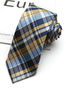 1条格子手工男女通用领带，适合休闲、街头、日常、派对、礼品等场合。 - 彩色 - 查看 3