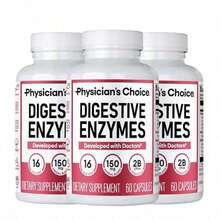 Multi Enzymes Digestive Supplement With Probiotics - Organic Prebiotics, 16 Enzymes For All Diets, Bloating & Meal Discomfort Relief, Vegan 60 Capsules, Adult Gut Health Support - 3 件 - 查看 1