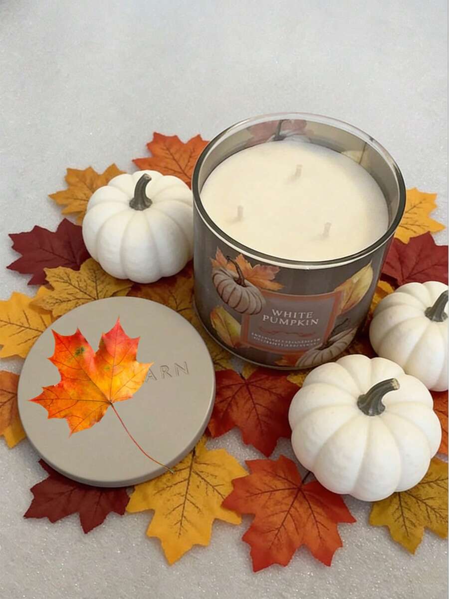 Bath Scented Candles With 3 Wicks Original Body Intense Aromas Large B&Bw Works Champagne Christmas Autumn Pumpkin - Whitepumpkin - View 1