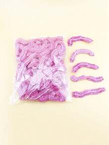 100pcs Disposable Transparent Hair Dyeing Cap, Extra Large & Thick, 9.45inch - Multicolor - View 12