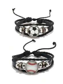 Pulsera con cuentas de fútbol de moda, regalo conmemorativo para fan de deportes, regalo para fans de fútbol - Unitalla - Ver 11