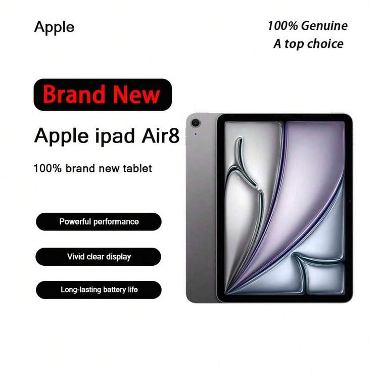 Apple 새 제품, 정품 애플 아이패드 에어 2026, 리퀴드 레티나 디스플레이, 4K 비디오, Wi-Fi 버전 아이패드 에어8 - 멀티컬러 - 보기 2