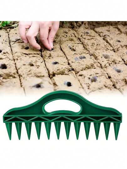 1个种子打孔器，种子间距工具，蔬菜种植工具，园艺通气耕耘器，专业园艺种子间距播种器