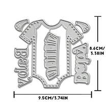1 pièce Matrice de découpe en métal pour carte de vœux de vêtements pour bébé. Modèle d'estampage créatif convenant pour l'artisanat DIY, le scrapbooking et la décoration d'album photo. Idéal pour créer des cartes de vœux et des accents décoratifs DIY. - Pièce unique - Voir 9