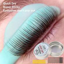 3件套睫毛眉毛定型膏套装：高粘度造型蜡、果香型（透明）固体啫喱膏、强力睫毛提升胶水和涂抹刷 - 無色 - 查看 7