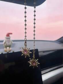 太阳汽车内饰吊坠 美丽的太阳汽车后视镜悬挂装饰 汽车内饰吊坠 - 太陽 - 查看 7