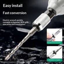 Bộ chuyển đổi cán vuông từ cờ lê điện sang búa điện, bộ chuyển đổi máy khoan tác động, bộ chuyển đổi cờ lê điện sang búa điện - A - Xem 3