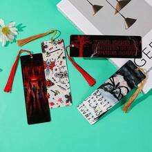 1 Pc Themed Bookmark Set With Tassel, World Design, Fan Collection & Reading Essentials (Random Styles) - Multicolor - View 5