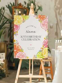 Customized Birthday Welcome Sign With Name And Date Event Party Decor Customized Text Photo Display For Wedding Baby Shower Personalized Signage Indoor Use Minimalist Style - Multicolor 05 - View 5