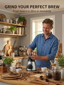 SOKANY Bộ máy xay sinh tố cá nhân Bullet 1 món, bao gồm 1 đế máy, 2 lưỡi dao, 2 cốc, 1 ly, 1 cốc du lịch có nắp vòi, 2 vòng đệm miệng cốc, 2 nắp bền chắc, chức năng xay nhuyễn để nghiền, trộn, xay sinh tố và làm đá bào. - Phích cắm loại C của EU (220-240V) - Xem 4