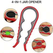 4-In-1 Household Bottle Opener, Simple Handle Design, Anti Slip Rotating Bottle Cap Opening Tool, Suitable For Bottle Caps And Can Caps, Kitchen Accessories, Essential For Home Cooking WQH2 - 查看 8