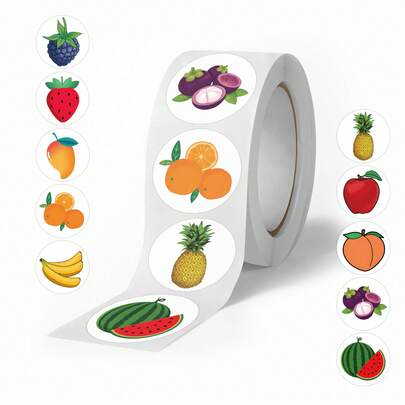 500 pezzi Set di adesivi per frutta cartoni animati, per arti e mestieri, per decorare cartoleria, tazze, bagagli, frigoriferi, skateboard, chitarre