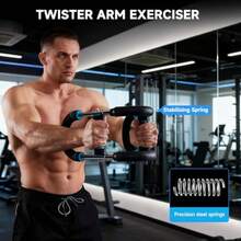 ster - Entrenador de azo ejercicio ajustable de peco con 4 resortes de reencia para es y mujeres entrenamiento en la parte super  cuerpo equo de fitness desmontable Power - Azul - Ver 5