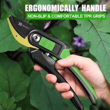 8 Bypass Pruning Shears Gardening Scissors Pruners Tools Plants With SK5 Blade,Opening Cuts 3/4 (20mm) - 1 - View 4