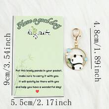 1个/8个可爱熊猫钥匙扣，附赠精美贺卡。生日、旅行、庆祝活动、派对、周年纪念日、送给家人和朋友的理想礼物。耐用钥匙扣，熊猫爱好者的完美之选。送给母亲、父亲、毕业生和老师的礼物 - 彩色 - 查看 11