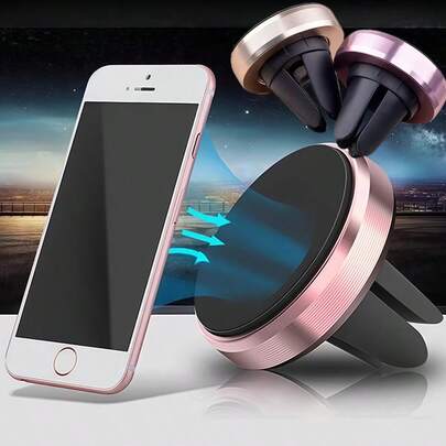 1个磁吸式车载手机支架，磁吸式车载导航支架，适用于、安卓手机，适配汽车中控台，适合作为生日、家居、朋友汽车配件礼物