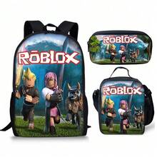 3D Game Backpack Set - New Year Gift For Pupils, Large Capacity School Bag With Lunch Bag - 26 - Xem 4