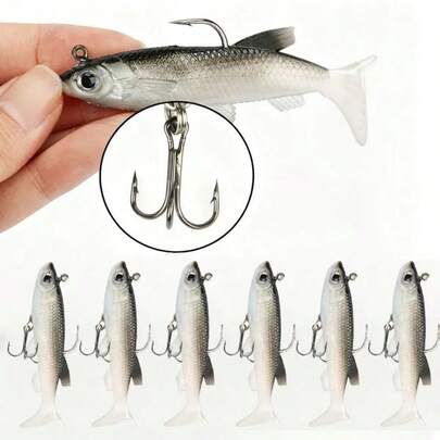 Hook Silicone Soft Bait Set Swimbait 8cm 13g Fishing Wobblers Artificial Rubber Baits For Pike Bass Lure Tackle