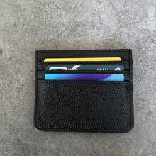 Ultra-Thin Credit Card Holder Coin Purse, PU Leather Multi-Card Slots Bank Card Case - Black - View 6