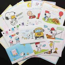 SNOOPY 1set/10pcs 2026 New Colorful Letter Paper & Envelope Set Features Cute And Classic Cartoon Designs, Bringing You A Fresh And Aesthetic Writing Experience. This Lovely Stationery Set Includes Delicate Letter Paper And Matching Envelopes, Perfect For Handwritten Letters, Festival Greetings, Birthday Wishes - Multicolor - View 2