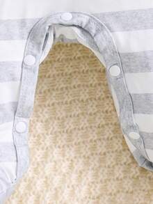 3pcs/Set Striped Cute Elephant Newborn Baby Romper Jumpsuit - Silver - View 6