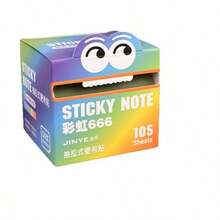 105pcs Transparent Pearl Memo Pads, High-Quality Paper, Gradient Color Cartoon Eye Pattern, Fun And Creative Design. Smooth Writing Surface, Strong Adhesiveness. Suitable For Home, Office, School Organization - Back To School Season - one-size - View 6