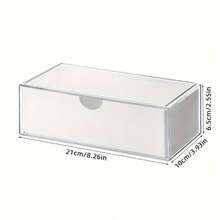 1pc Drawer-Style Cosmetic Storage Box, Stackable Cosmetic Storage Box, Bathroom Mirror Cabinet And Drawer Organizer Container, Home Storage And Home Organization, Bedroom, Vanity - 1pc - View 7