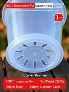 6pcs Transparent Orchid Pots, Clear Planting Pots For Phalaenopsis, Bonsai, Succulents - Multicolor - View 6