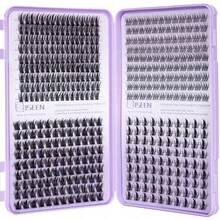 450pcs DIY False Eyelashes - Suitable For Beginners To Use At Home, Comes With 4 Mixed Styles, Can Create Versatile Looks For Any Occasion. Includes Eyelash Clusters, Eyelash Glue, Makeup Remover And Sealing Tweezers Tool, Can Be Applied At Home - Black - View 15