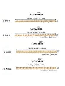 4pcs/8pcs/Set Transparent Ring Sizer Adjuster, Invisible Coil Wrapped Adjustable Rings, Multiple Combinations Available. Transparent Spring Telephone Cord Shaped Ring Sizer. Jewelry Ring Blank And Accessories, Home & Living Supplies. - A - View 10