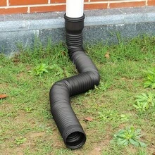 可伸缩圆形雨水落水管、出水管、外墙可伸缩塑料 HOPE 排水管、房屋落水管延长件、可伸缩雨水槽排水管、室外污水管 - 多色 - 查看 2