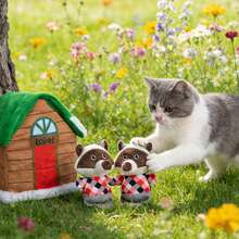 Đồ chơi nhồi bông 3 trong 1 hình nhà tuyết gấu trúc, đồ chơi gặm và phát tiếng kêu, thích hợp cho chó và mèo, giúp chúng tự giải trí. - Nhiều màu - Xem 6