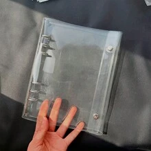 1件裝可攜式透明活頁夾 A5/A6/A7/A8/M5尺寸 貼紙筆記本 計劃本 相片收納袋 剪貼簿 預算規劃本 便條本 辦公用品 學生用品 - 多款 - 查看 12