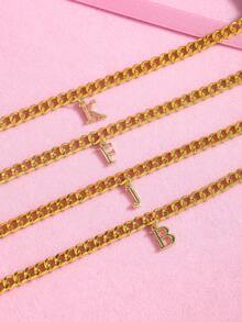 Hip Hop Initial Anklet For Women, Stackable Crystal Tennis Chain Foot Jewelry Gift - Custom Lettering Anklet - View 2