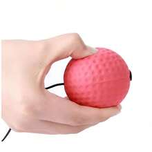 Pelota de entrenamiento de boxeo para niños, juego individual con diadema, interacción entre padres e hijos, pelota de reflejo de boxeo para perforación de reacción RQDF - 1 Juego de Pelota de Boxeo - Ver 5