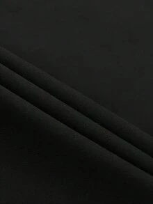 Women's Loose Crew Neck T-Shirt, All-Match Solid Color Short Sleeve Top, Soft & Breathable, Versatile For Daily Wear & Commute Casual Black Summer - Black - View 7