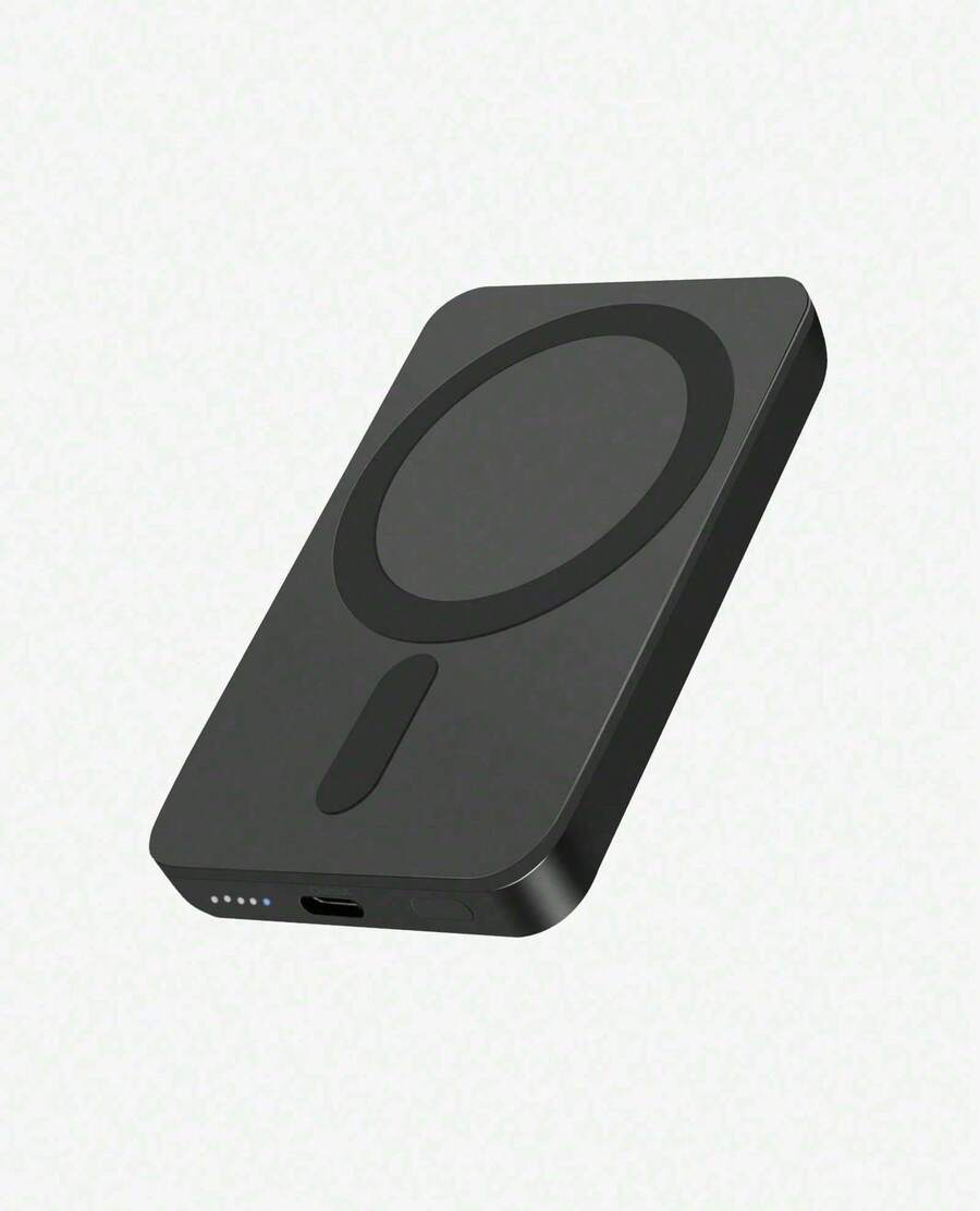 10000mAh Magnetic Wireless Power Bank, MagSafe Compatible Portable Charger For IOS Phone 12-17 | Fast Charging Backup Battery Pack, Strong Magnetic Suction, Compact And Portable Design | Perfect For Daily Use, Commuting, School, Office, Outdoor Activities Perfect Gift For Valentine's Day, Mother's Day, Father's Day, Graduation, Birthday, Holiday Gifts Suitable For Summer Holiday Outdoor Travel - 黑色 - 查看 1