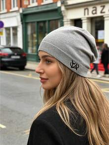 Y2K 时尚刺绣针织帽，男女通用运动户外跑步帽 - 透气弹力，时尚休闲 - 字元款 - 查看 9