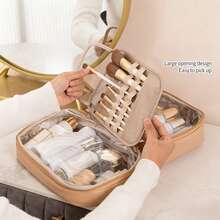 1个大容量便携多功能旅行化妆包，防水化妆品收纳包 - 彩色 - 查看 2