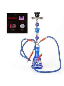 1pc Complete Hookah Set, German Quality, Single Hose Silicone Hookah Pipe With Aluminum Foil And Disposable Mouthpieces - one-size - View 11