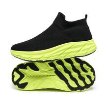 Men's Breathable Mesh Sneakers, Lightweight Running Shoes, Comfortable Casual Shoes, Unisex - Green - View 9