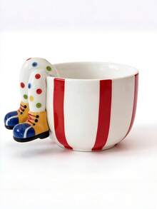 Cốc sứ vẽ tay hình chân bắt chéo độc đáo, cốc sữa/cà phê/trà dễ thương, quà tặng chất lượng cao, thích hợp sử dụng trong gia đình. - Nhiều màu - Xem 5