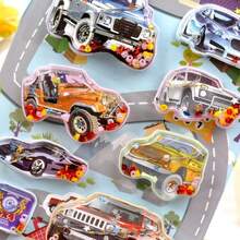 3D立体注水贴纸画，交通工具汽车注水贴纸，水晶小贴纸 - 彩色 - 查看 5