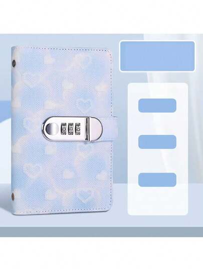 محفظة نسائية جميلة مزودة بقفل رقمي بشكل قلب، منظم نقدي مزود بقفل رقمي محمول، مجلد توفير النقود سهل إعادة ضبط الرمز للسفر والاستخدام اليومي