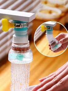 1pc 360° Rotating Faucet Nozzle With Filter - Water-Saving Sprayer For Kitchen & Bathroom Durable Silicone Attachment With Adjustable Water Flow & High-Pressure SprayEasy-Install Aerator For Sink Faucets & Shower Heads - Multi-Use Water Accessory - Multicolor - View 4