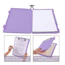 Caja de almacenamiento de carpetas tamaño A4, organizador de exámenes estudiantiles, portafolios de datos/música de gran capacidad con tablero de escritura - A4 - Ver 11