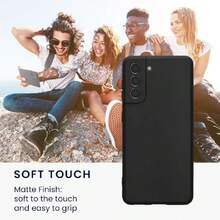 Case Compatible With Samsung Galaxy S21 - With Raised Edges - Suitable For Wireless Charging - Matte Black, 43341393 - Royal Blue - View 6