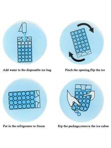 Ice Cube Mold Disposable Ice Bag Summer Ice Maker Filled Water Self Sealing DIY Quick Freezing Ice Making Mold Bag Tools - Multicolor - View 5