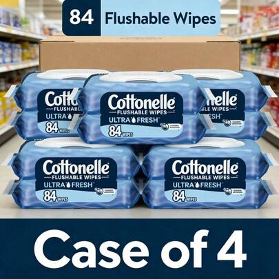 Ultra Fresh Flushable Wet Wipes,  Gentle On Sensitive Skin, The Flip‑Top Packs Lock In Moisture To Keep Wipes Fresh And Ready To Use, Making Them Perfect For Home, Travel, And On‑The‑Go Convenience.